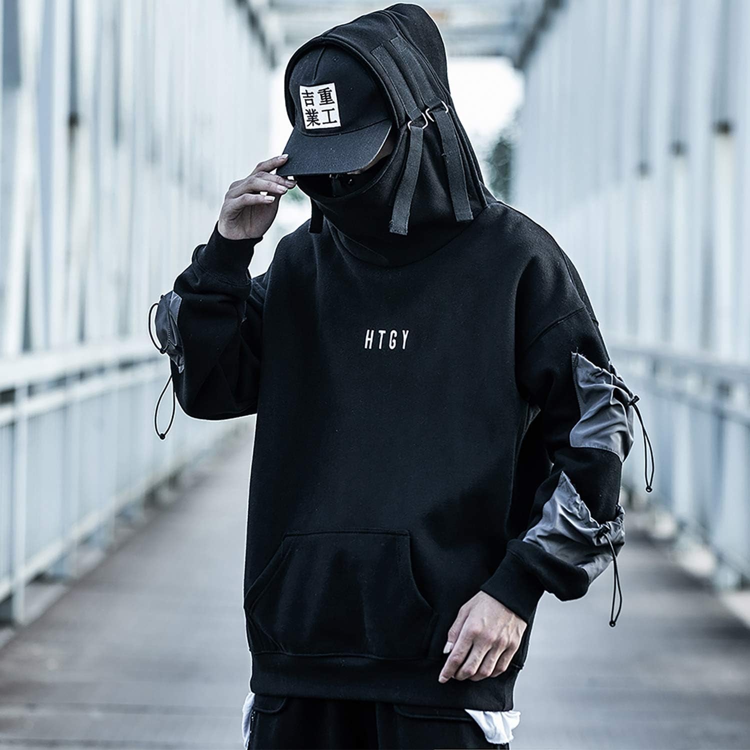 Japanese Streetwear Men'S Techwear Hoodie